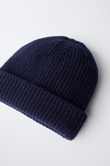 BONNET EN MAILLE BASIQUE - Bleu de Zara - Image 1