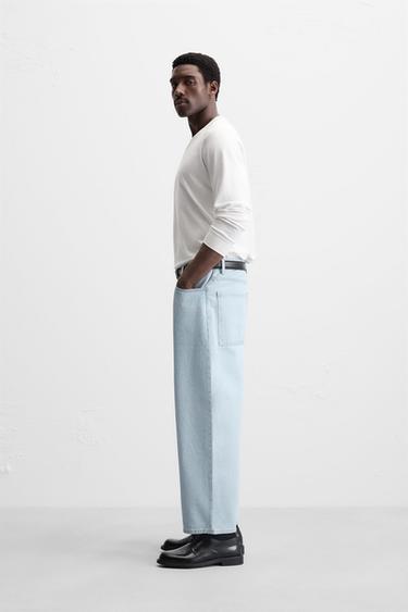 WIDE-LEG JEANS - Light blue by Zara - Image 3
