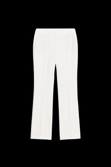 Zara FLARED PANTS - Ecru - Image 0