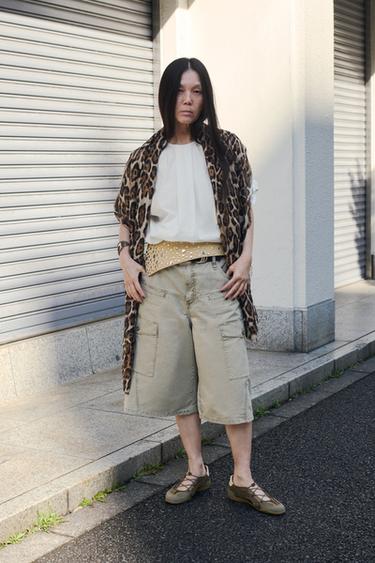 CARGO JORTS BERMUDA SHORTS - Light khaki by Zara