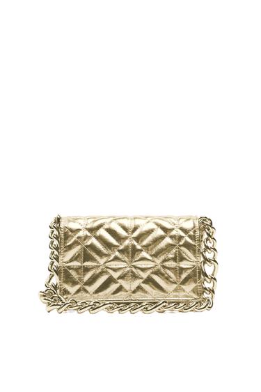 QUILTED CHAIN STRAP SHOULDER BAG