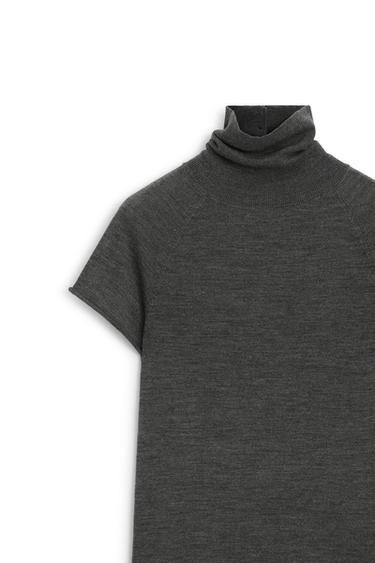 100% wool short sleeve knit sweater - LIMITED EDITION — Mid-gray 2