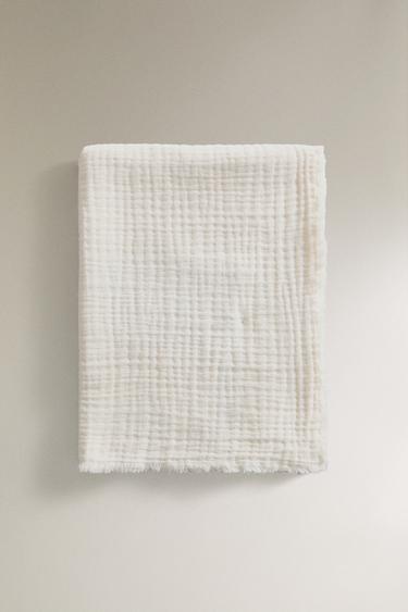 CHILDREN'S MUSLIN BLANKET - Cream by Zara - Image 4