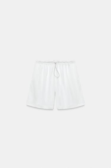 BERMUDA SATINÉE AVEC STOPPER - Blanc de Zara - Image 4