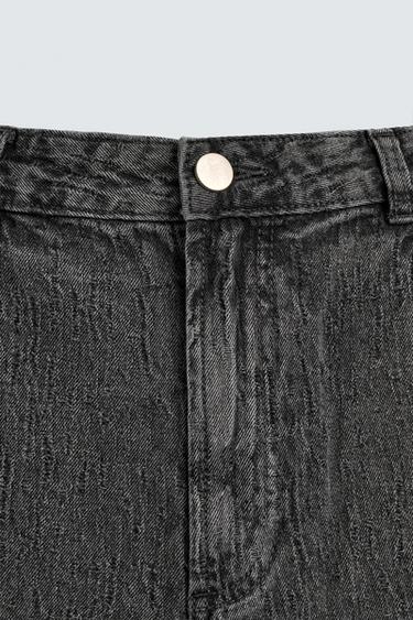 PANTALON STRAIGHT FIT JACQUARD - Gris foncé de Zara - Image 8