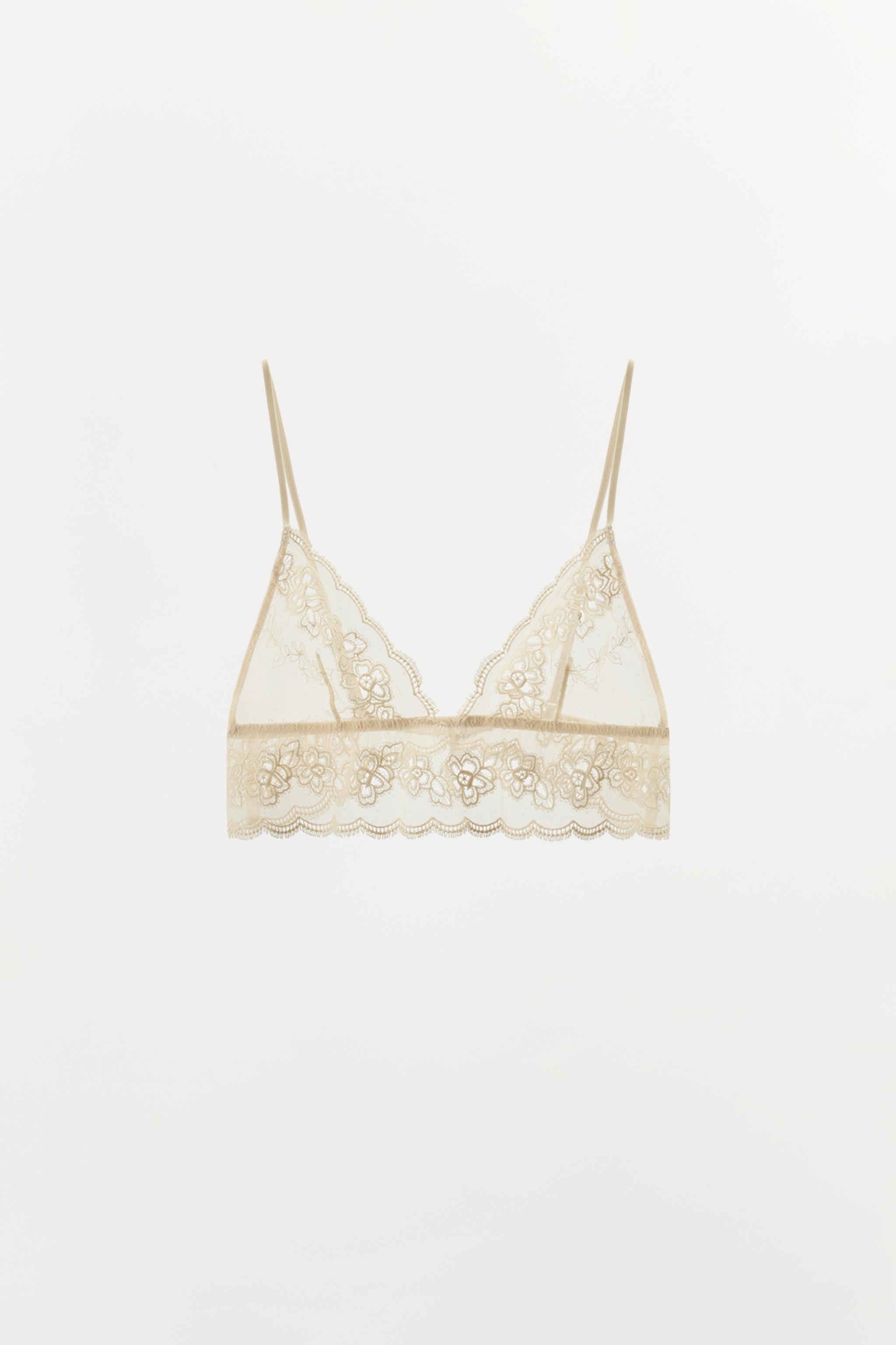 LACE MESH TRIANGLE BRA