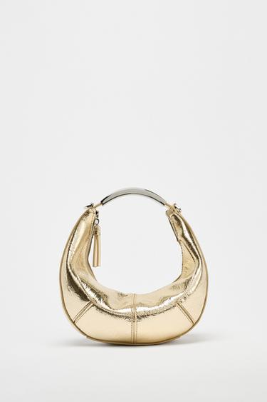 OVAL BAG WITH METAL STRAP - Golden by Zara - Image 0