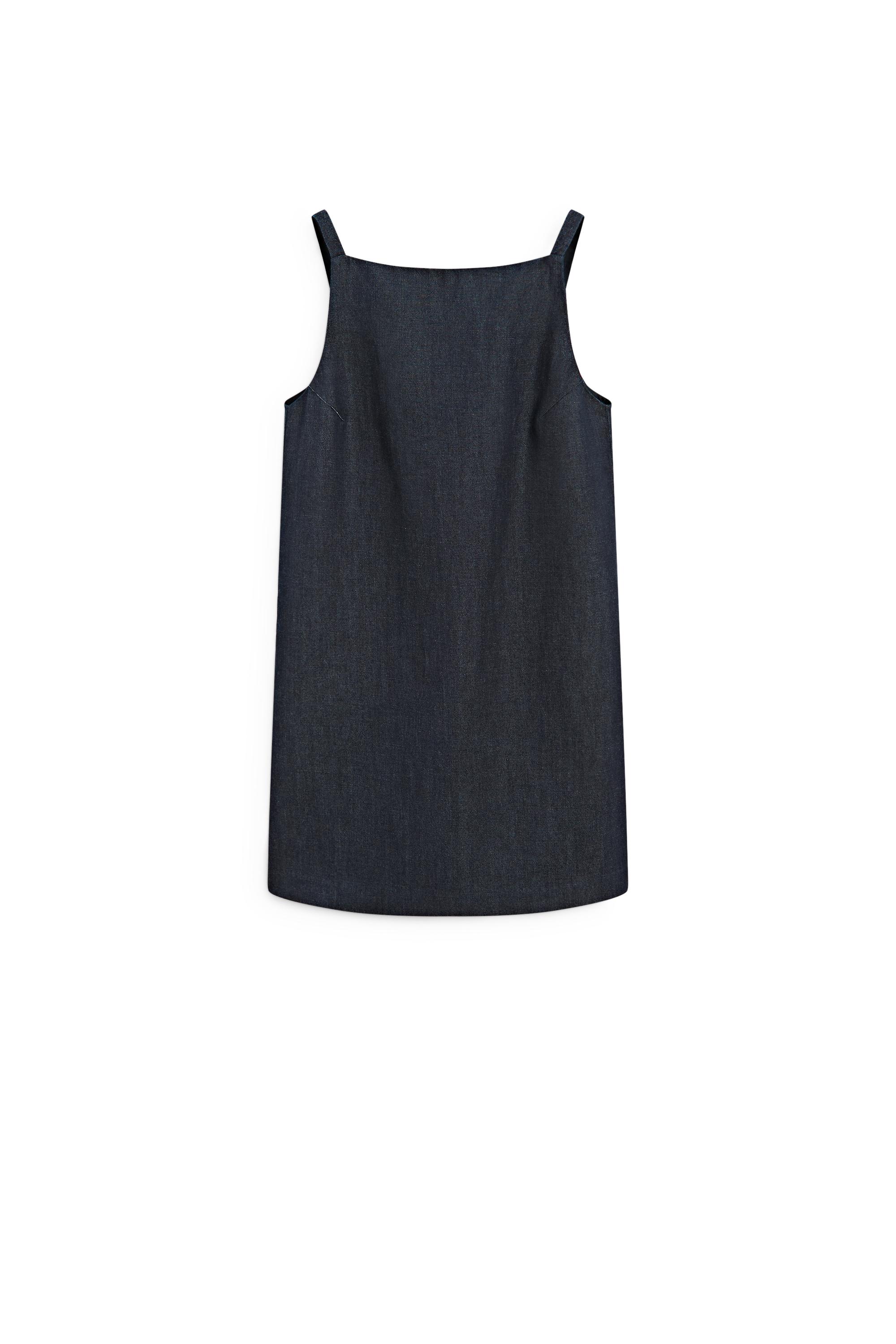 MINI DENIM DRESS - Blue | ZARA United States MINI DENIM DRESS - Blue | ZARA United States