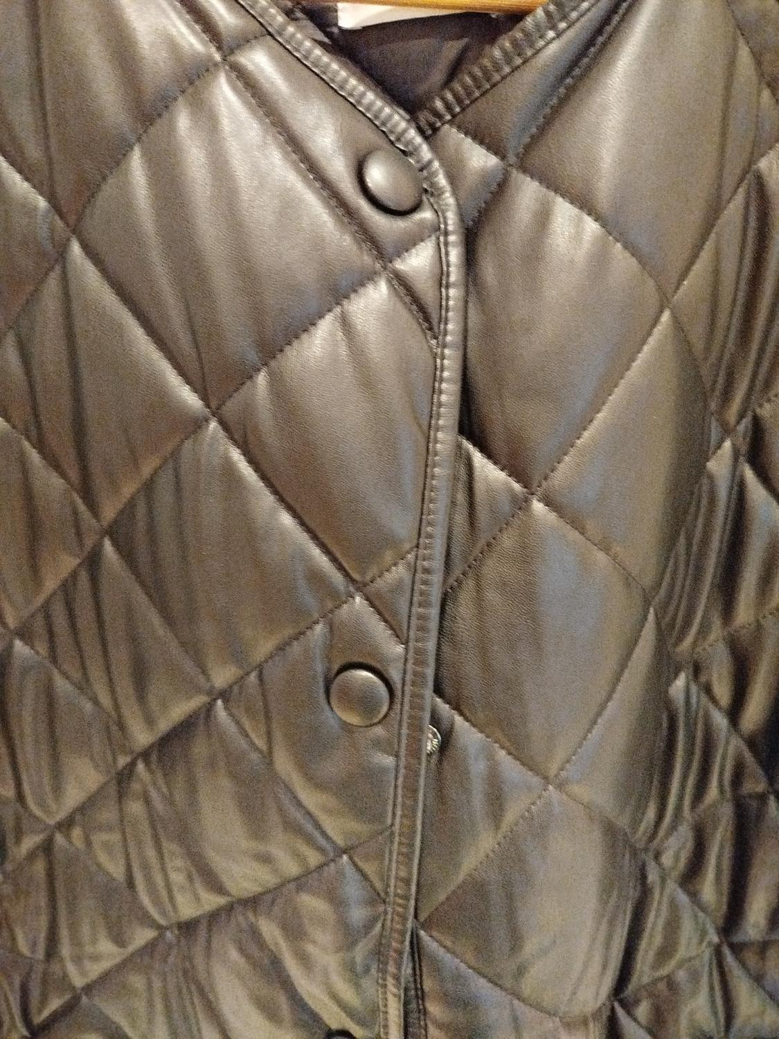 FAUX LEATHER PUFFER JACKET - Image 3