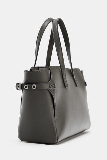 MINI SAC SHOPPER - Gris de Zara - Image 4