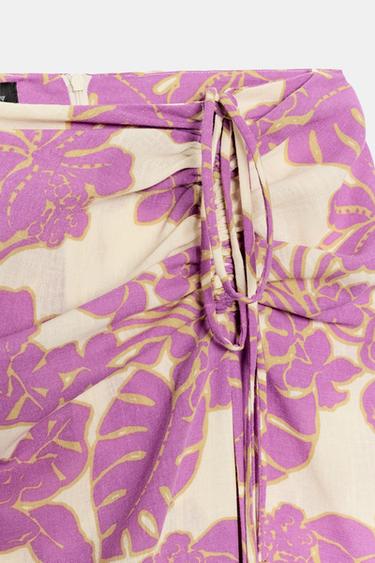 PRINTED MIDI SKIRT WITH VENT - 118 by Zara - Image 7