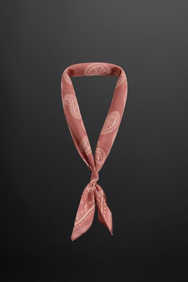 PRINTED BANDANNA - Salmon by Zara