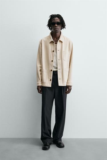 SOBRECAMISA ESTRUCTURA BOLSILLOS - Crudo de Zara - Imagen 0