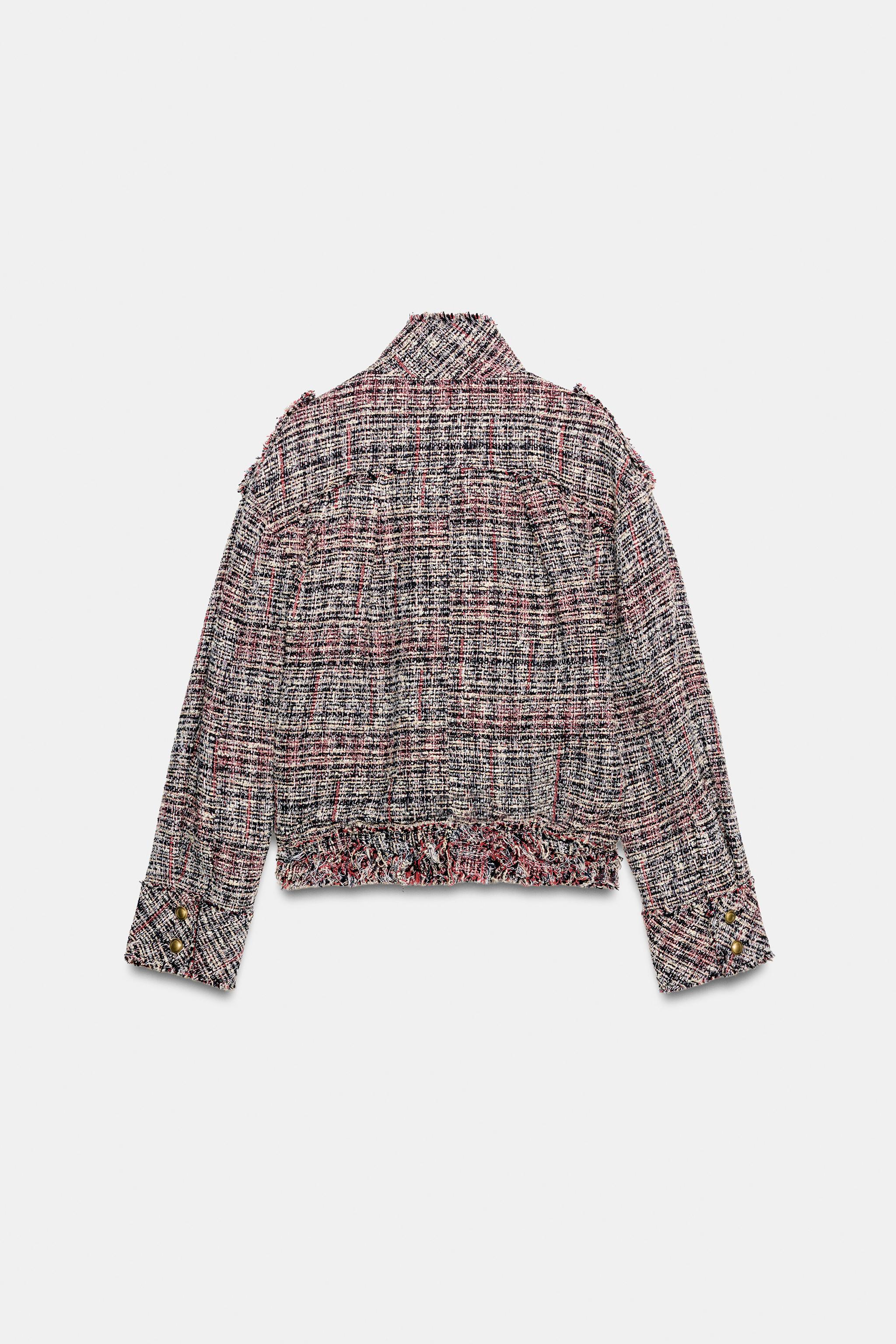 Zara ZW COLLECTION DOKULU BOMBER CEKET görsel 8