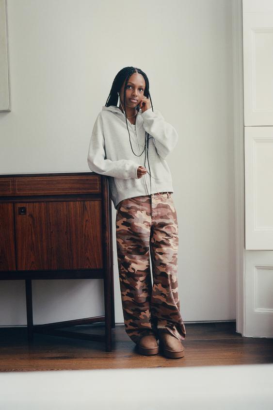 ZIP-UP PLUSH HOODIE - Grey marl by Zara - Image 0