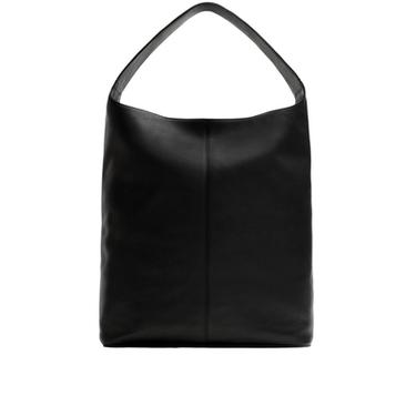 LEATHER TOTE BAG - Black by Zara