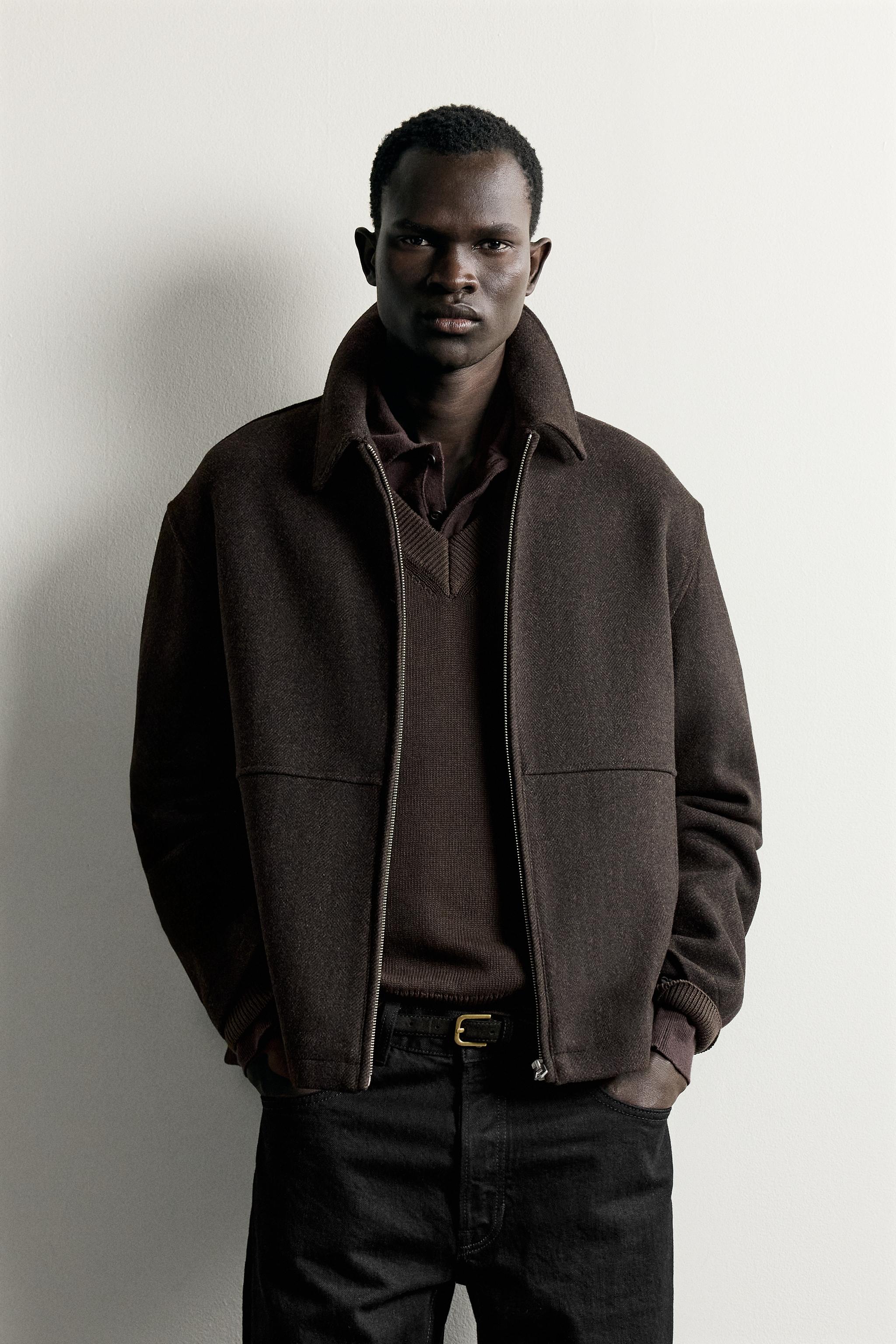 BLOUSON REGULAR FIT EN LAINE