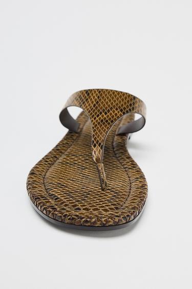 SANDALES IMPRIMÉ ANIMALIER - Serpent de Zara - Image 4