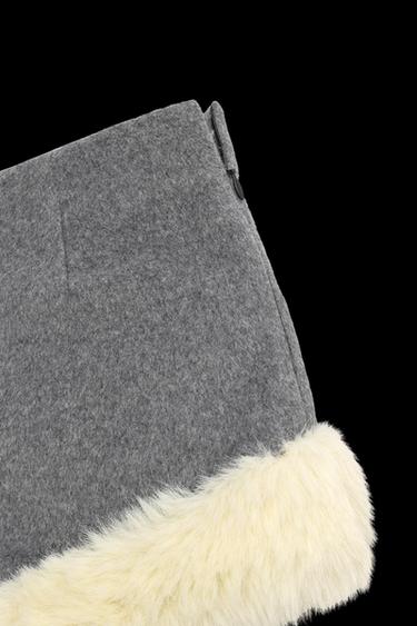 CONTRAST FAUX FUR SHORTS HARRY LAMBERT FOR ZARA X DISNEY - Silver by Zara