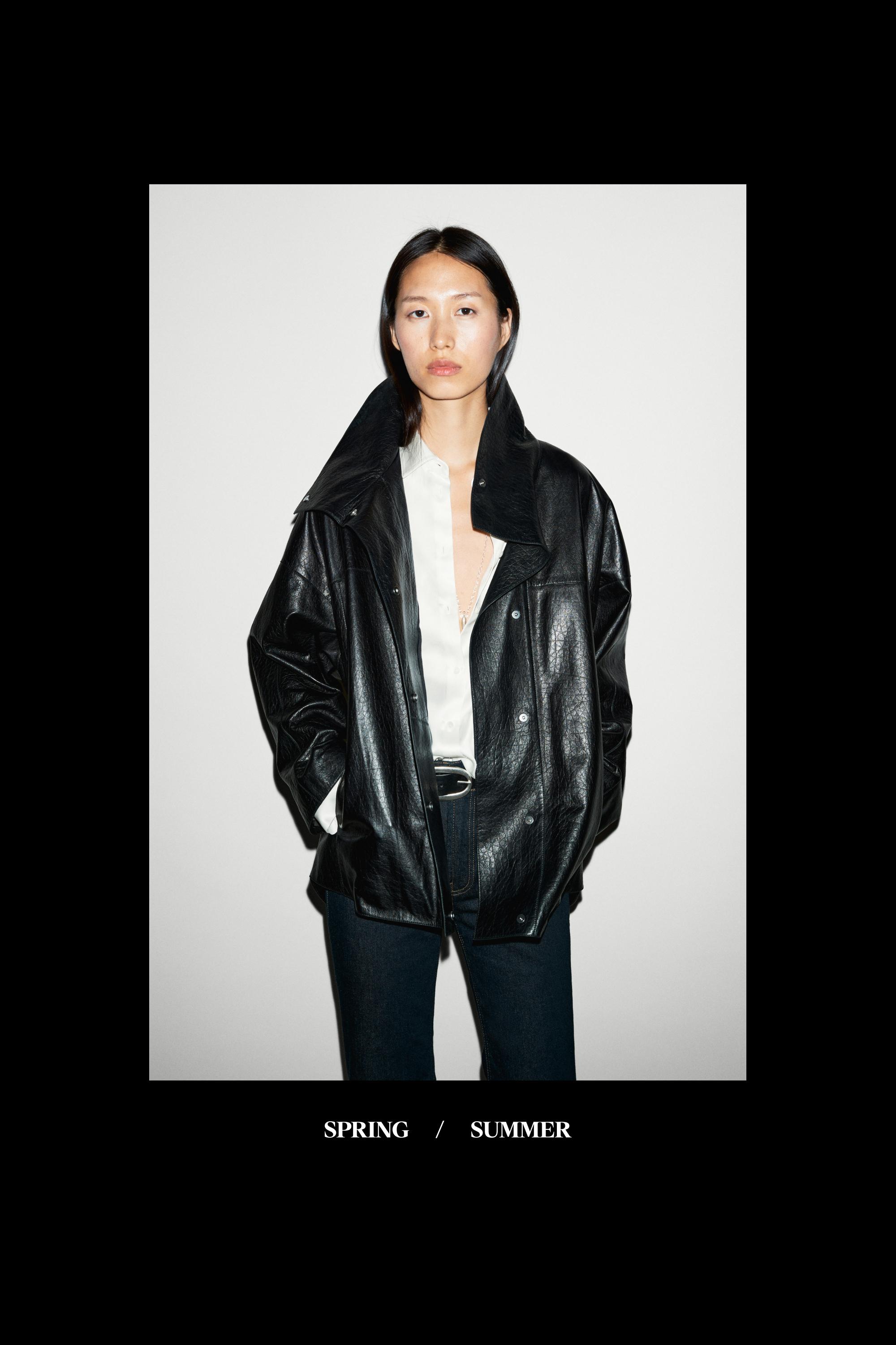 Flowing satin shirt — White