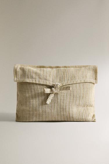 HOUSSE MATELAS À LANGER BÉBÉ GAZE RAYURES - Vert de Zara - Image 4