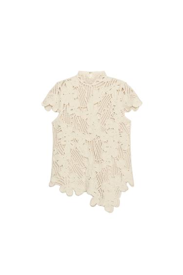 ТОП КРОШЕ — ZW COLLECTION — ЭКРЮ от Zara