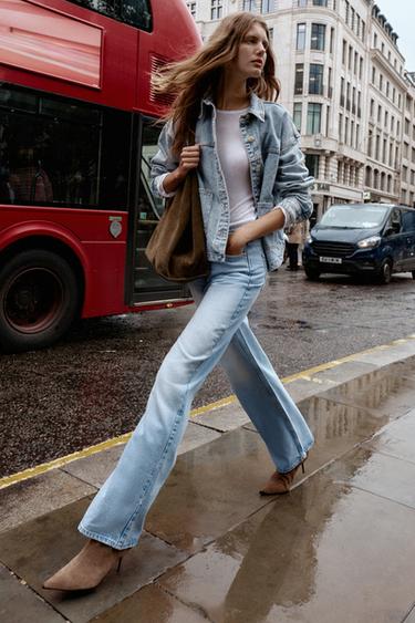 JEANS Z.04 FULL LENGTH TIRO ALTO - Azul claro de Zara