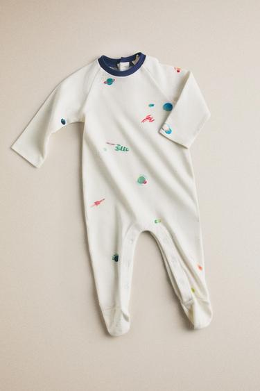 SPACE BABY ROMPER - Oyster-white by Zara
