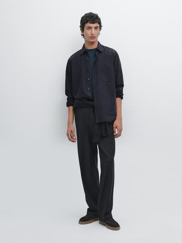 Zara Regular fit needlecord shirt - Blue - Image 0