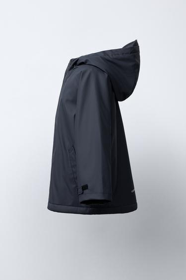 WATER-REPELLENT COATED FAUX SHEARLING JACKET - Navy blue by Zara