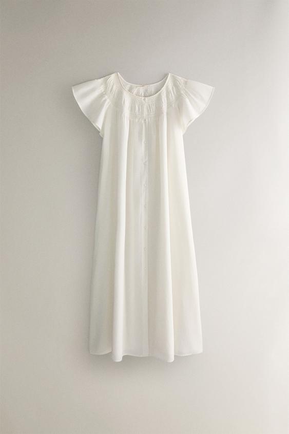 Short Sleeve Nightgown Ecru Zara Canada