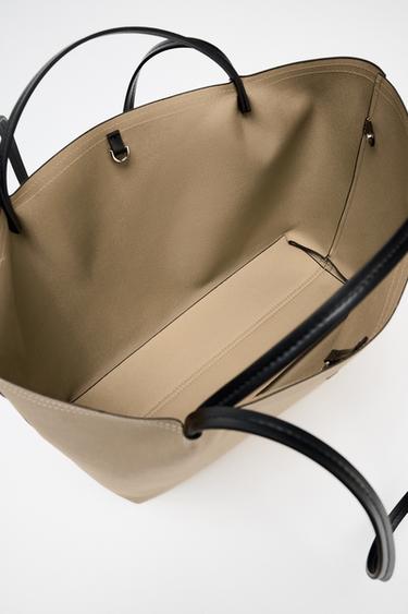 SAC SHOPPER DOUBLE ANSES - SABLE/MARRON de Zara - Image 5