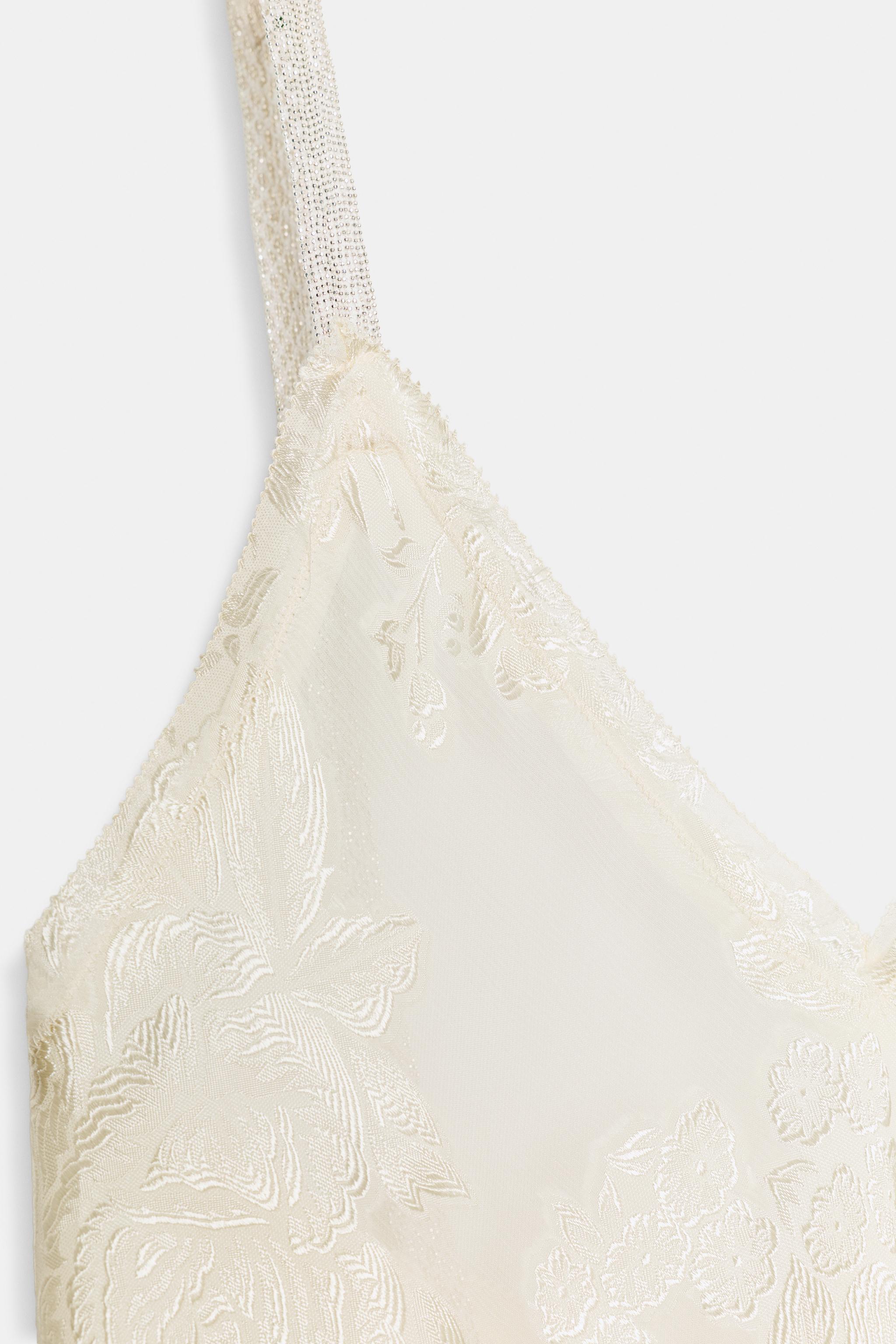 Женские рубашки Zara ZW COLLECTION SILK JACQUARD CAMI — фото 9
