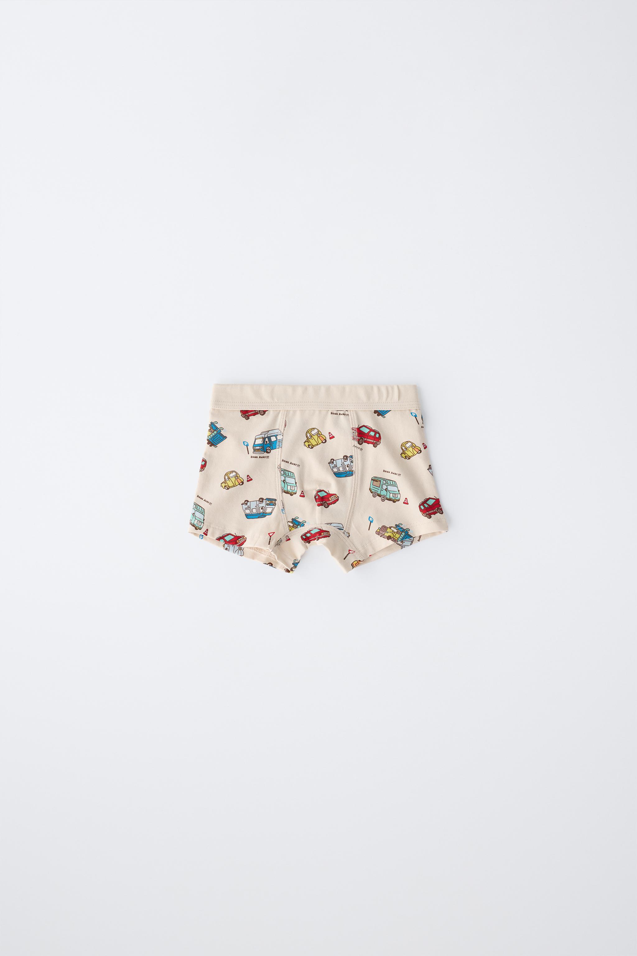 2-6 ANS/ LOT DE CINQ BOXERS VOITURES