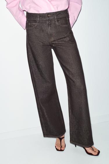 JEANS Z1975 LOOSE STRAIGHT MID-WAIST - Brown by Zara - Image 3