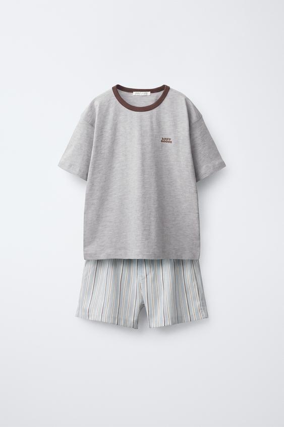 6-14 YEARS/ STRIPED MIXED PYJAMA SET - Blue by Zara - Image 0