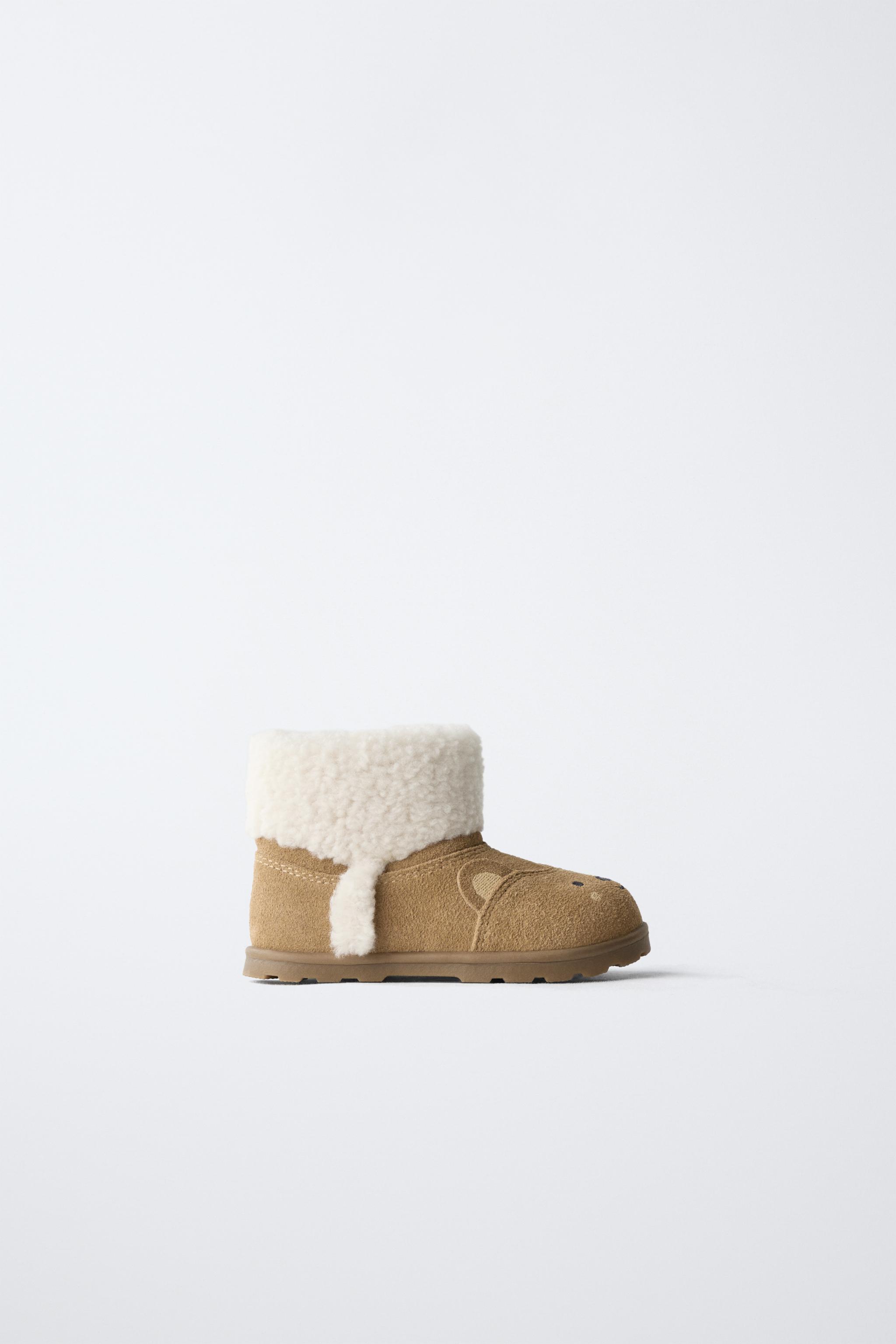 裏地付きBAREFOOTブーツ - ブラウン | ZARA Japan / 日本