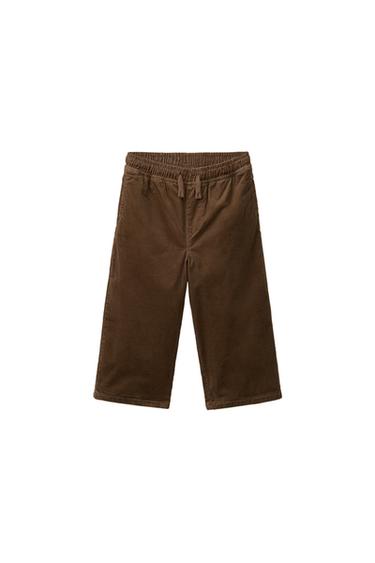 BAGGY NEEDLECORD TROUSERS - Caramel by Zara
