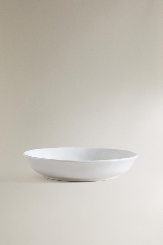 Zara FISH STONEWARE SOUP PLATE - Blue - Image 0