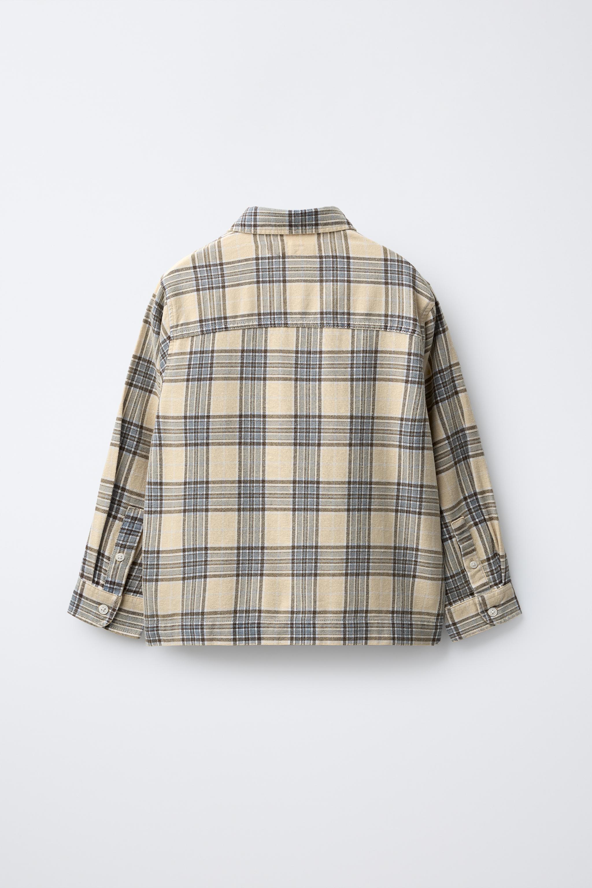 PLAID PRINT SHIRT - Mustard | ZARA United States