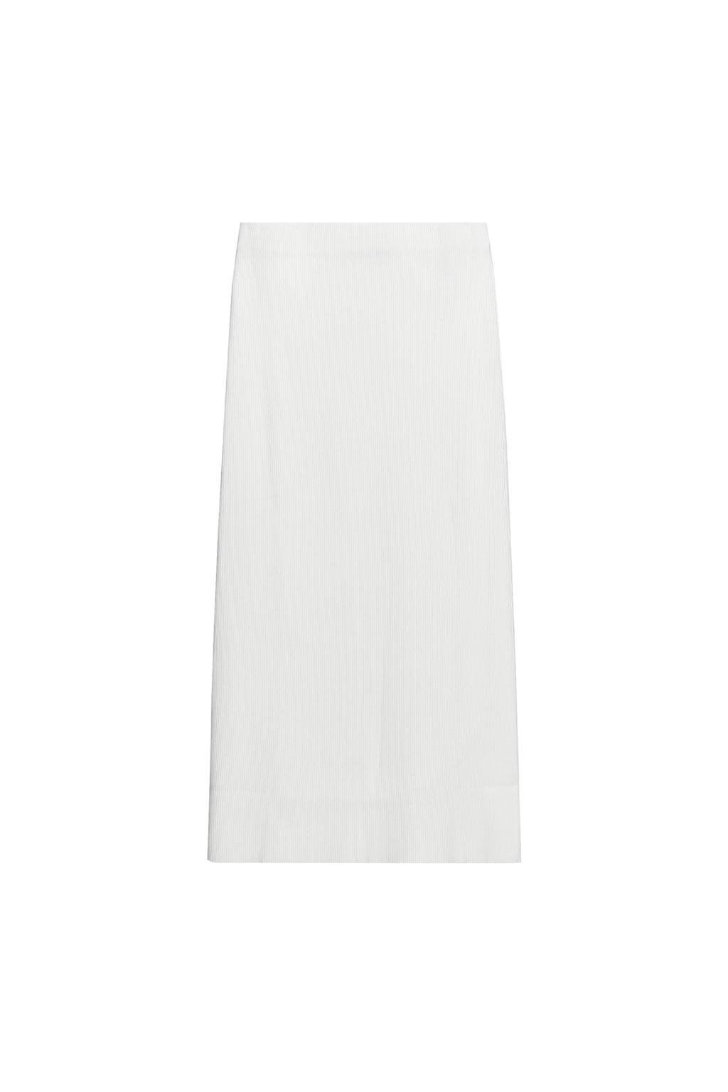RIB KNIT MIDI SKIRT