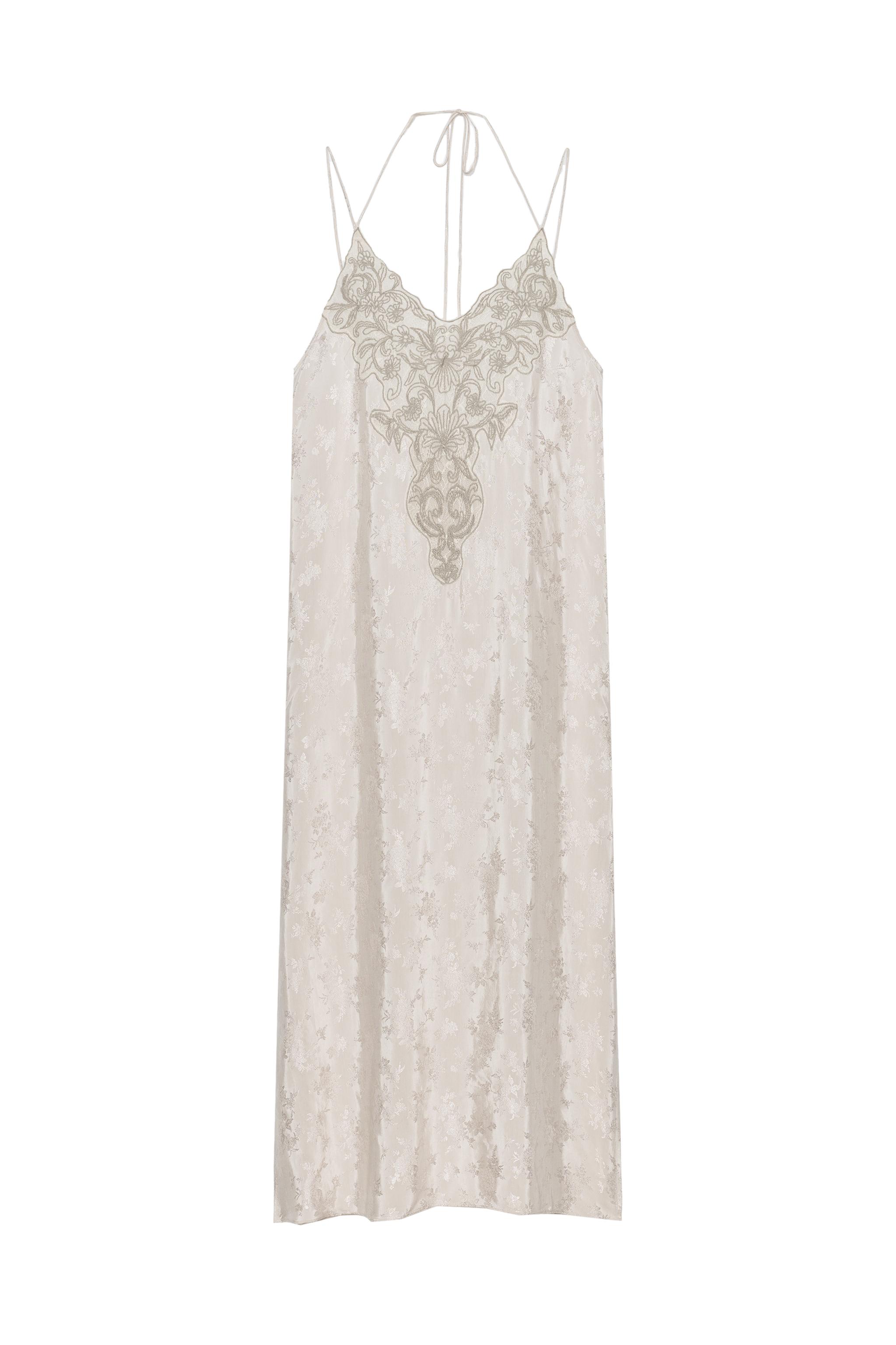 zara embroidered dress grey ZARA Grey Embroidered Dress XS Maxi Tiered Cotton Long Sleeve . Brand New