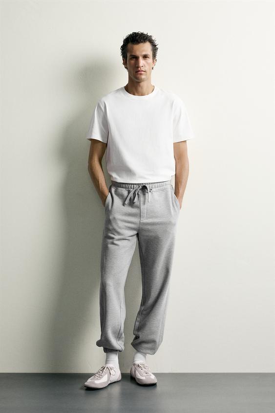 BASIC JOGGING TROUSERS - Grey marl by Zara - Image 0