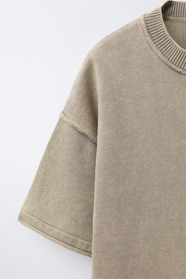 SLOGAN KNIT T-SHIRT - Rust by Zara - Image 3