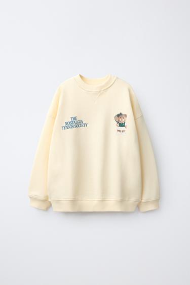 TENNIS BEAR SWEATSHIRT - Printed by Zara - Image 0