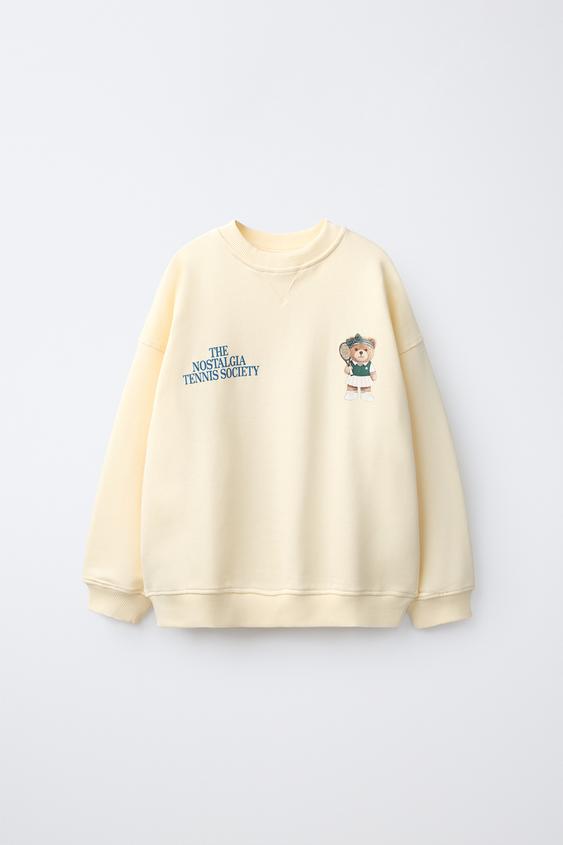 TENNIS BEAR SWEATSHIRT - Printed by Zara - Image 0