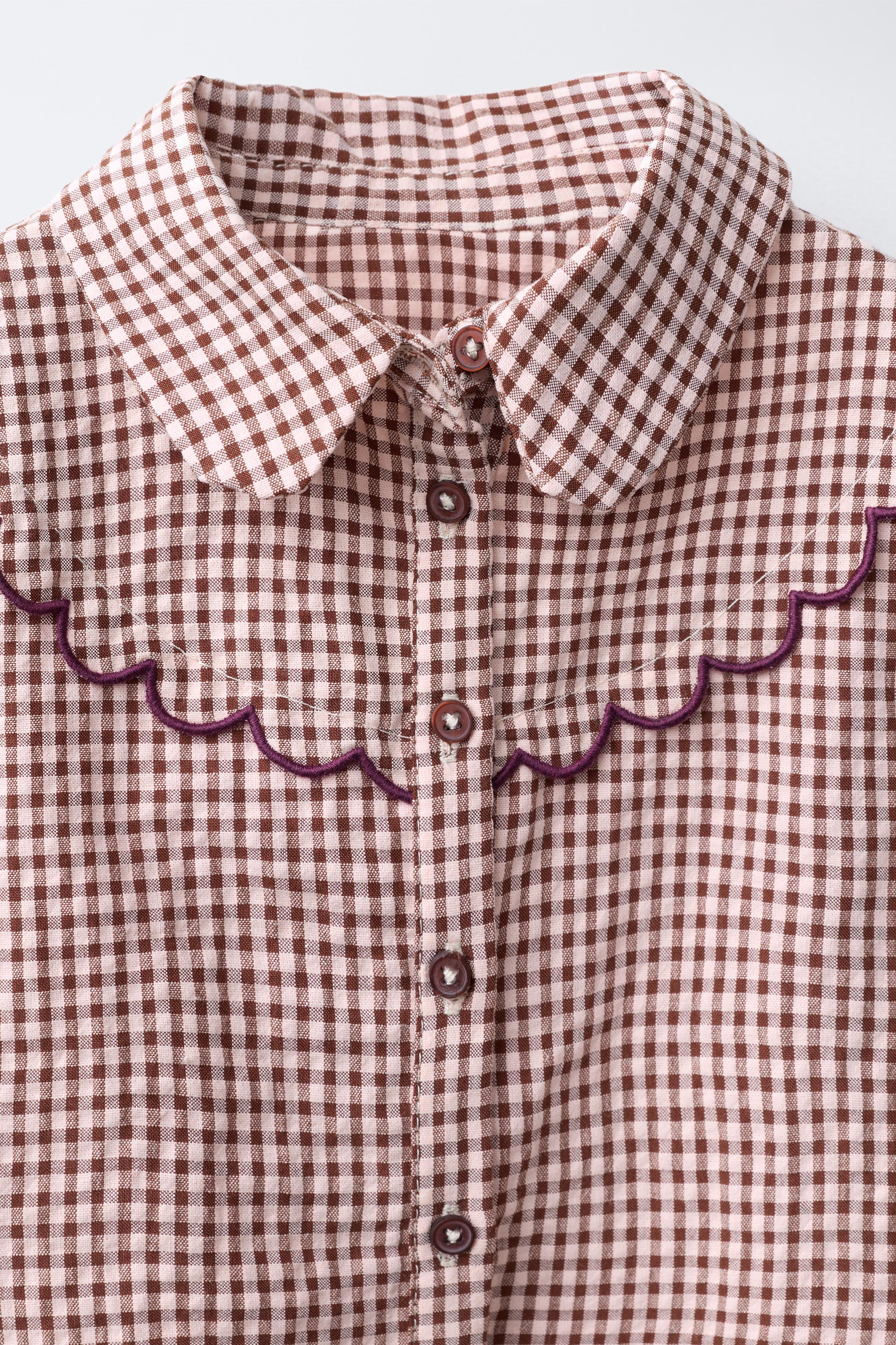 WAVY PLAID PRINT SHIRT