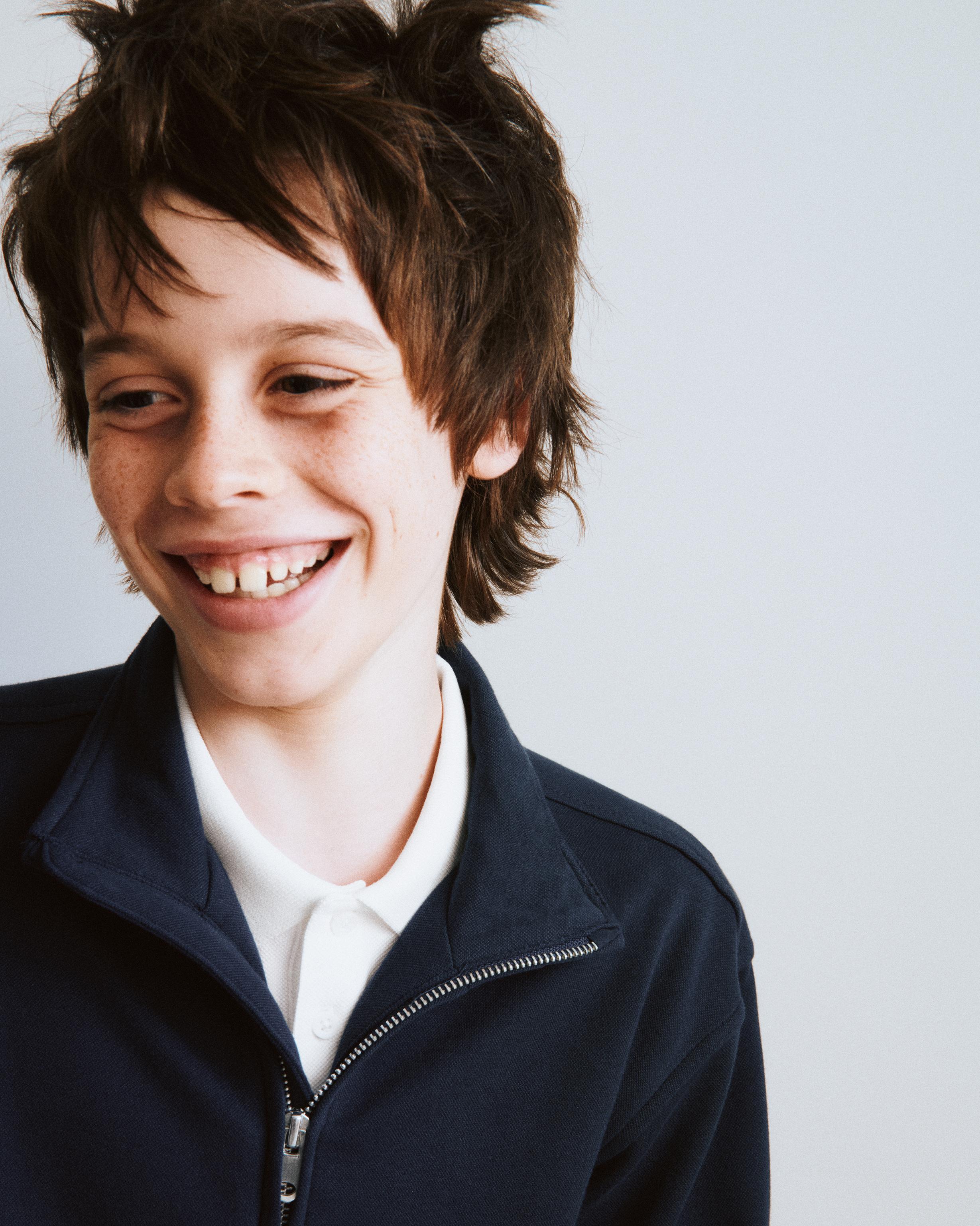 COMFORT BOMBER JACKET — Navy blue