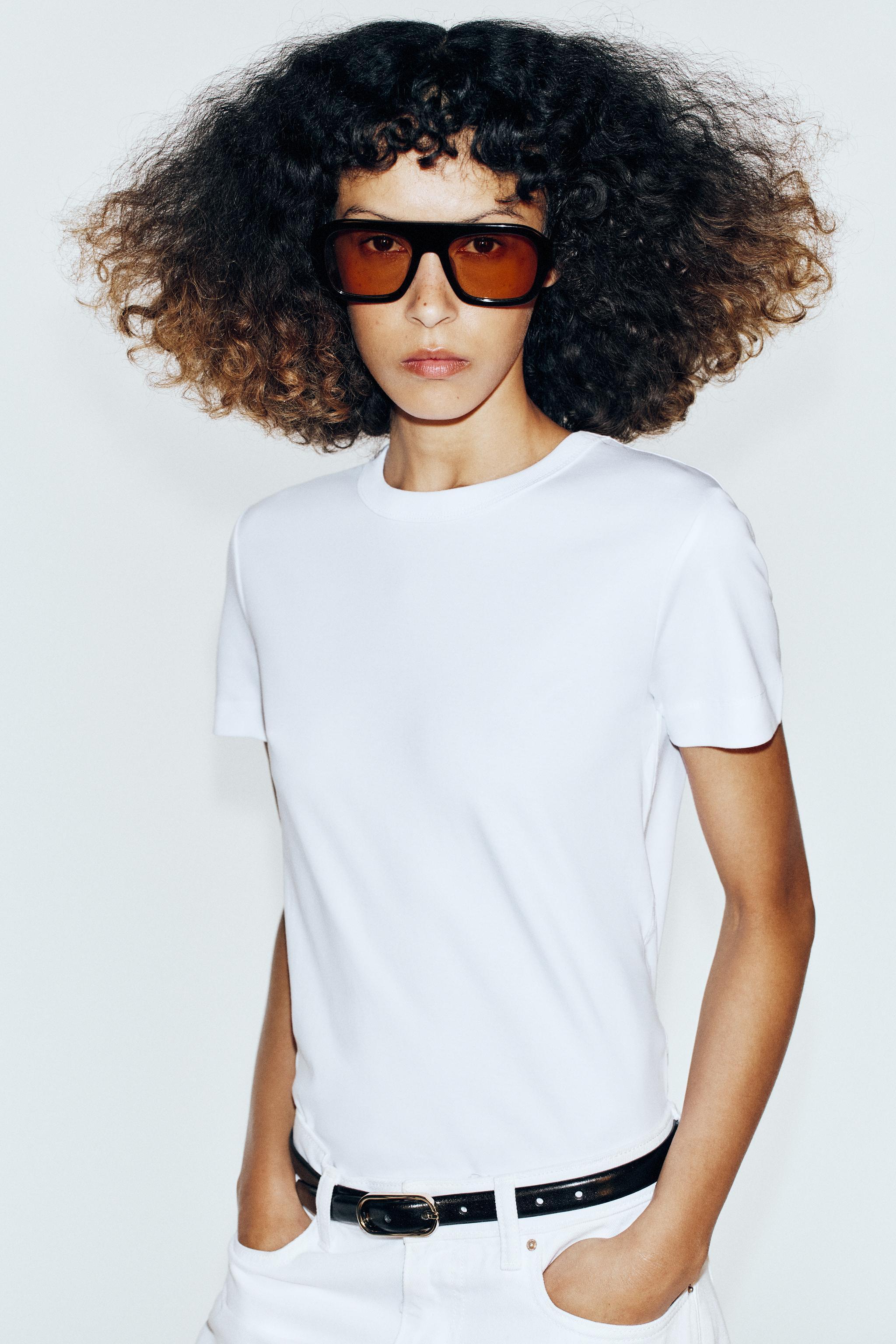 Zara İNTERLOK KISA KOLLU T-SHIRT görsel 2