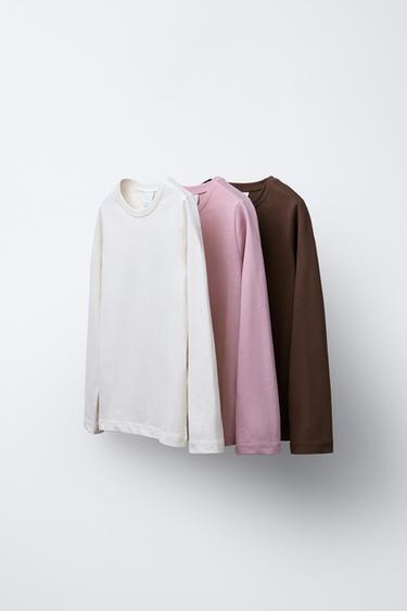 Zara THREE-PACK OF PLAIN T-SHIRTS - Various